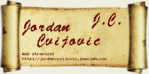 Jordan Cvijović vizit kartica